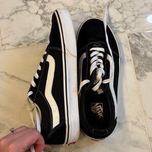 Vans Classic Black and White Skate Shoes